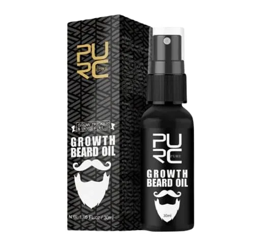 Growth Beard Oil – 1 OZ | Facial Hair Growth Formula for Thicker, Fuller Beard & Mustache | Nourishing & Strengthening Beard Care