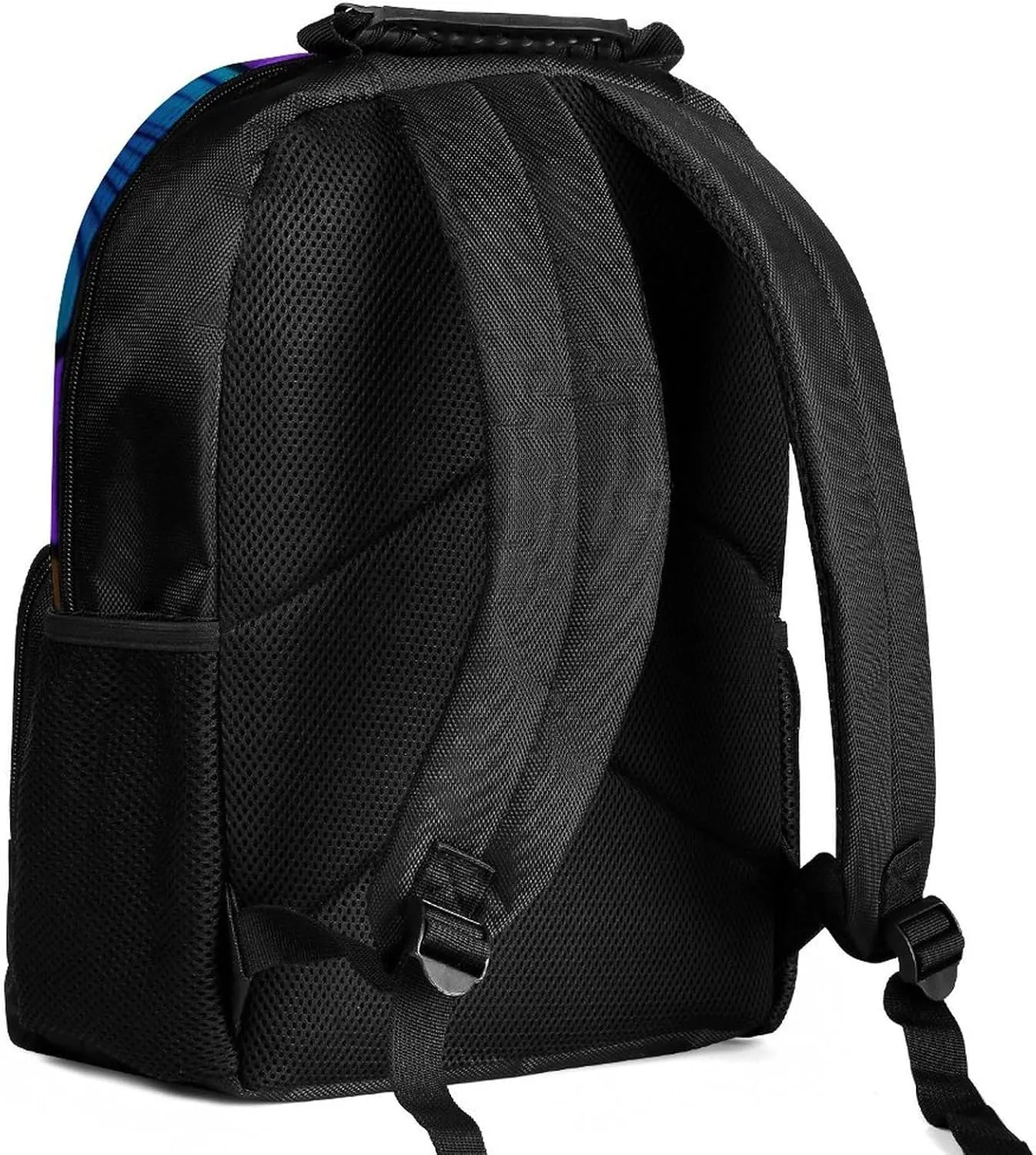 Grunge Mexican Sugar Skulls Day Of The Dead Flowers Art Rucksack Polyester Anti-Theft Multipurpose Bookbag Big Capacity Travel and Sport Backpack Rucksack With Side Pockets