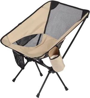 Habrur Camping Chair Fishing Chair Folding Chairs Camping Outdoor Aluminum Alloy Folding Chair Portable Beach Ultralight Fishing Stool Lightweight Compact Camping Backpack Chairs Lawn Chairs Outside