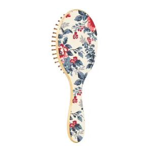 Hair Brush Red Rose Watercolor Wooden Paddle Hair Brush Personalized Hair Brush with Wooden Bristles Massage Scalp Thick/Thin/Curly/Wavy Hair for Women & Men