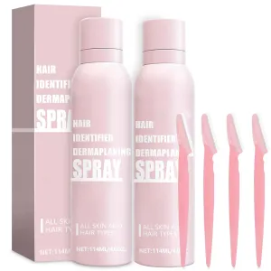 Hair Identification Spray for Face Shaving,Precise Facial Hair Detection Spray,Clear Spray to Reveal Facial Hair,Dermaplaning Tool for Face - Facial Shaving Aid for Dermaplaning (2PCS)