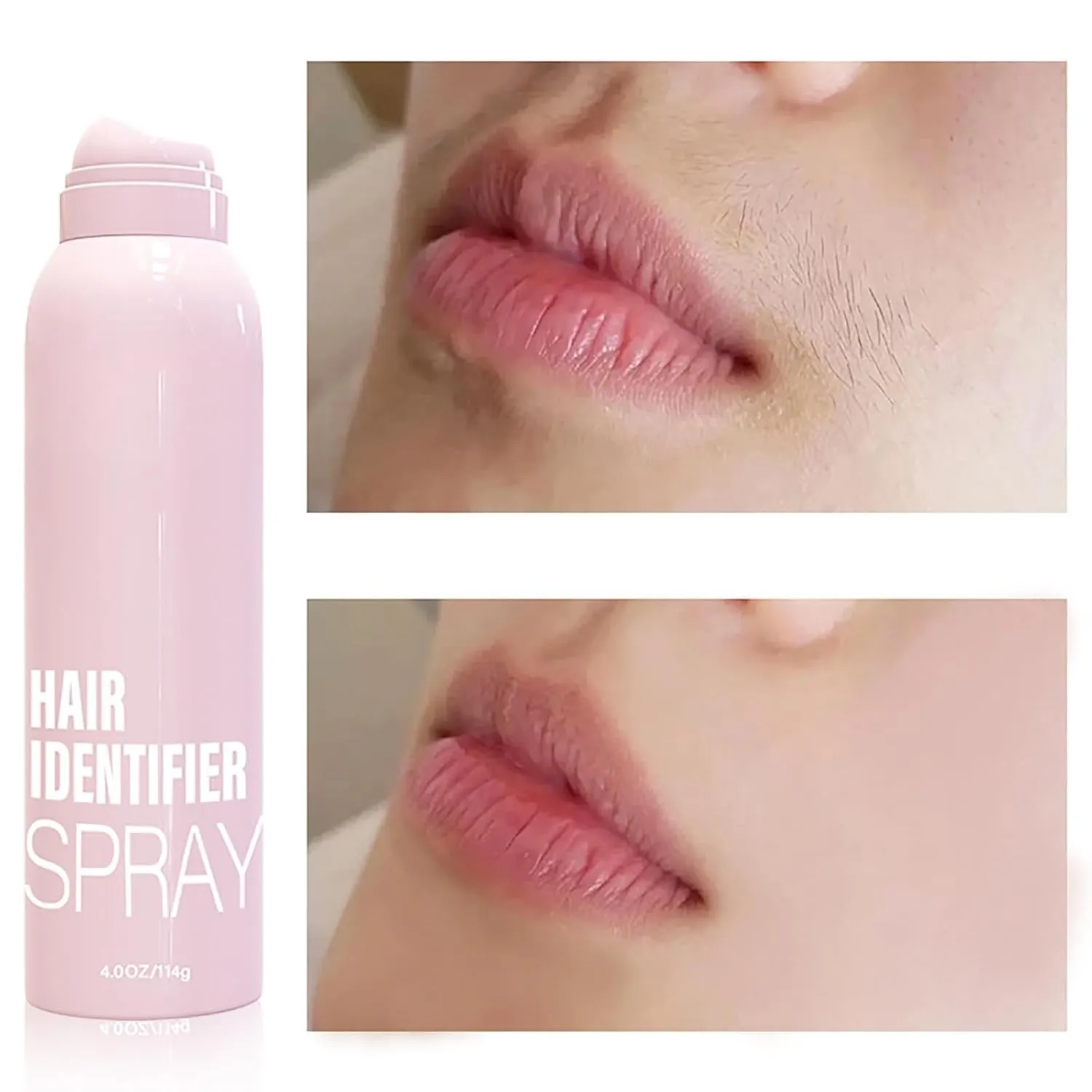 Hair Identifier Spray for Face Dermaplaning, Achieve Smooth and Flawless Skin, Easy Hair Removal and Moisturizing Formula (3), White