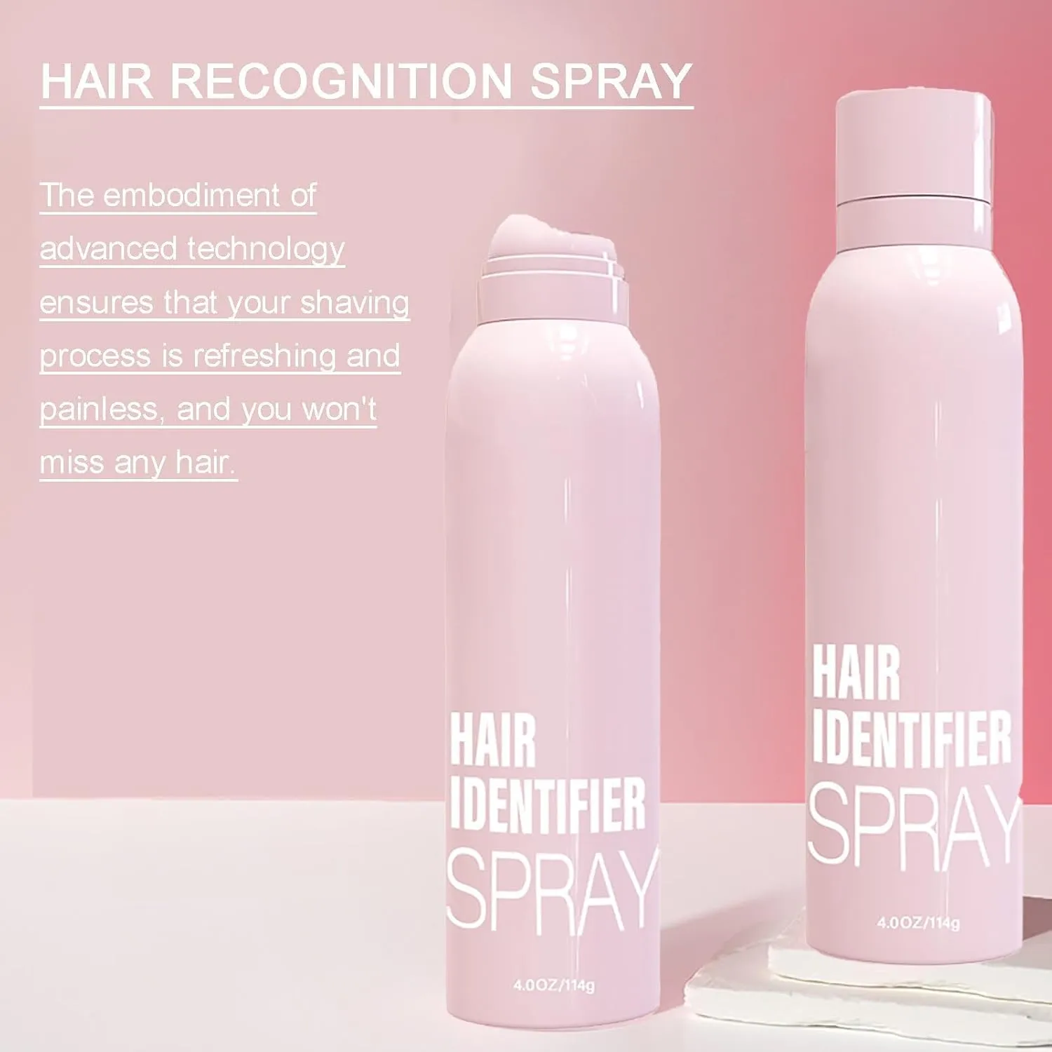 Hair Identifier Spray for Face Dermaplaning, Achieve Smooth and Flawless Skin, Easy Hair Removal and Moisturizing Formula (3), White