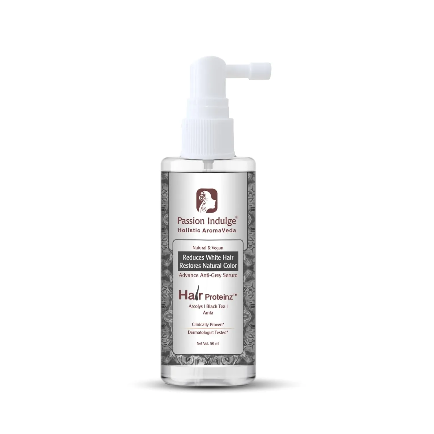 Hair Proteinz Anti Grey Hair Serum with Arcolys, Black Tea & Amla | Restore Natural Hair Color-50 ML