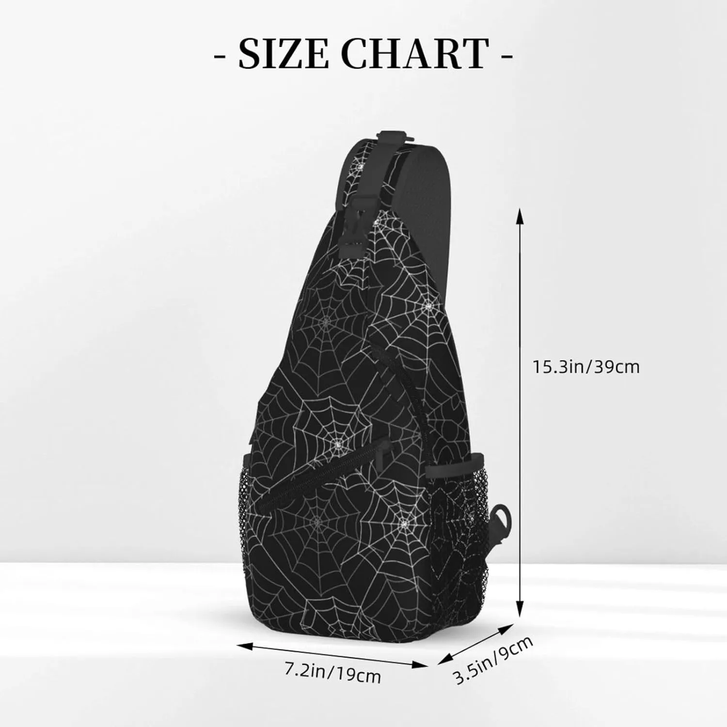 Halloween Bat Sling Bag,Horror Goth Gothic Crossbody Backpack Shoulder Chest Bag for Women Men Travel Hiking Daypack