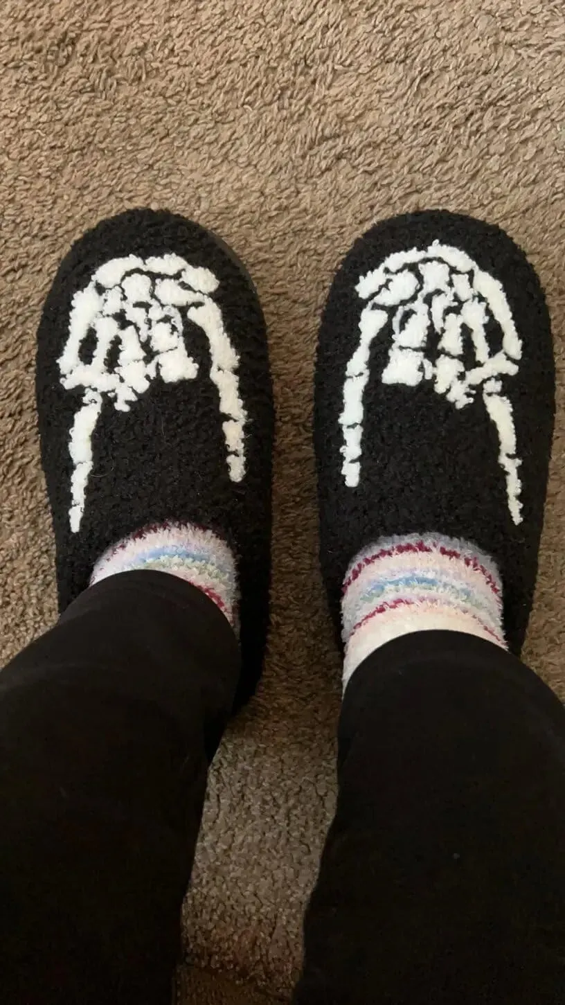 Halloween Pumpkin Slippers for Women Men Lantern Cat Pumpkin Slippers Warm Cozy Indoor Outdoor Slippers