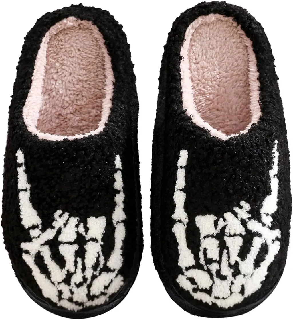 Halloween Pumpkin Slippers for Women Men Lantern Cat Pumpkin Slippers Warm Cozy Indoor Outdoor Slippers