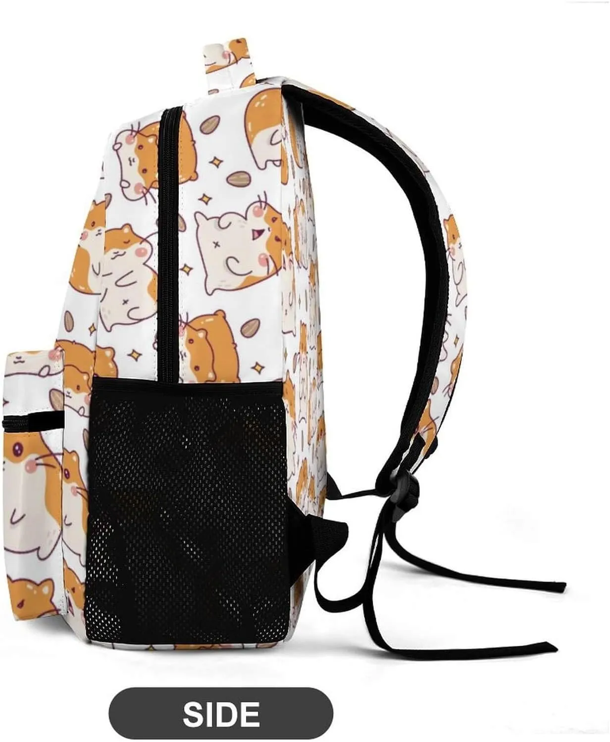 Hamster School Backpack for Kids Girls Boys, 16 Inch Cute Hamsters Themed Bookbag, Personalized School Backpack for Students Children, Lightweight, Large Capacity