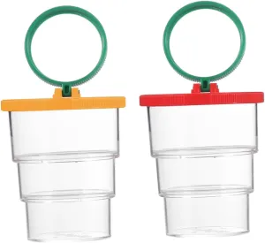 HANABASS 2Pcs Magnification Case Portable Observation Box for Outdoor Insect Exploration Educational Cup with Lid Material Design