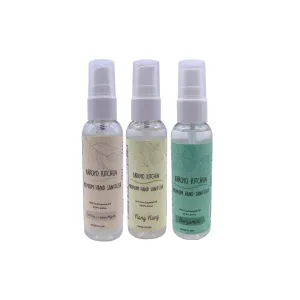 Hand Sanitizer Variety Set, pure essential oil, Moisturizing with Aloe Vera and Vitamin E, non-GMO, Free of Parabens and Preservatives, Travel Accessories, 2oz Bottle (Pack of 3)