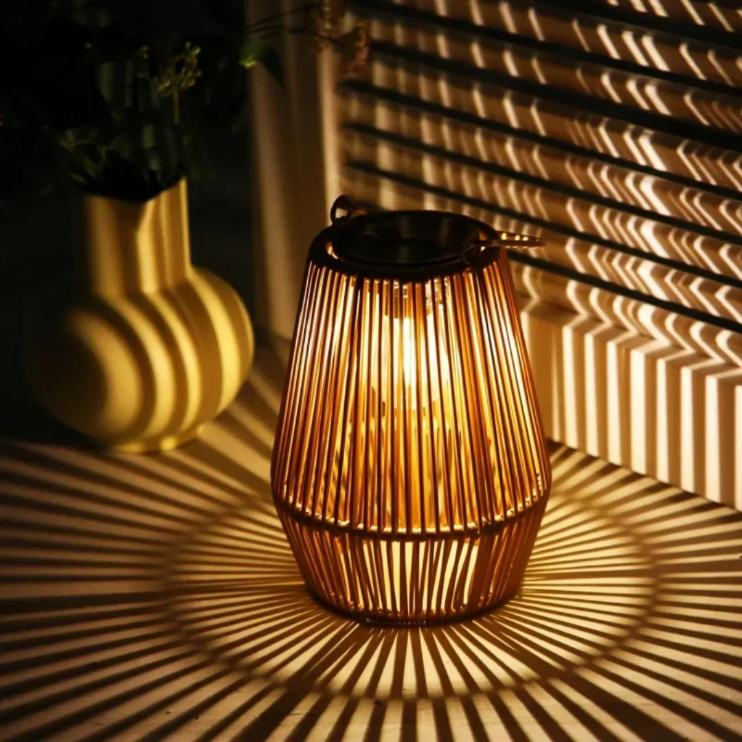 Handwoven Waterproof Solar Garden Lantern - SunWeave