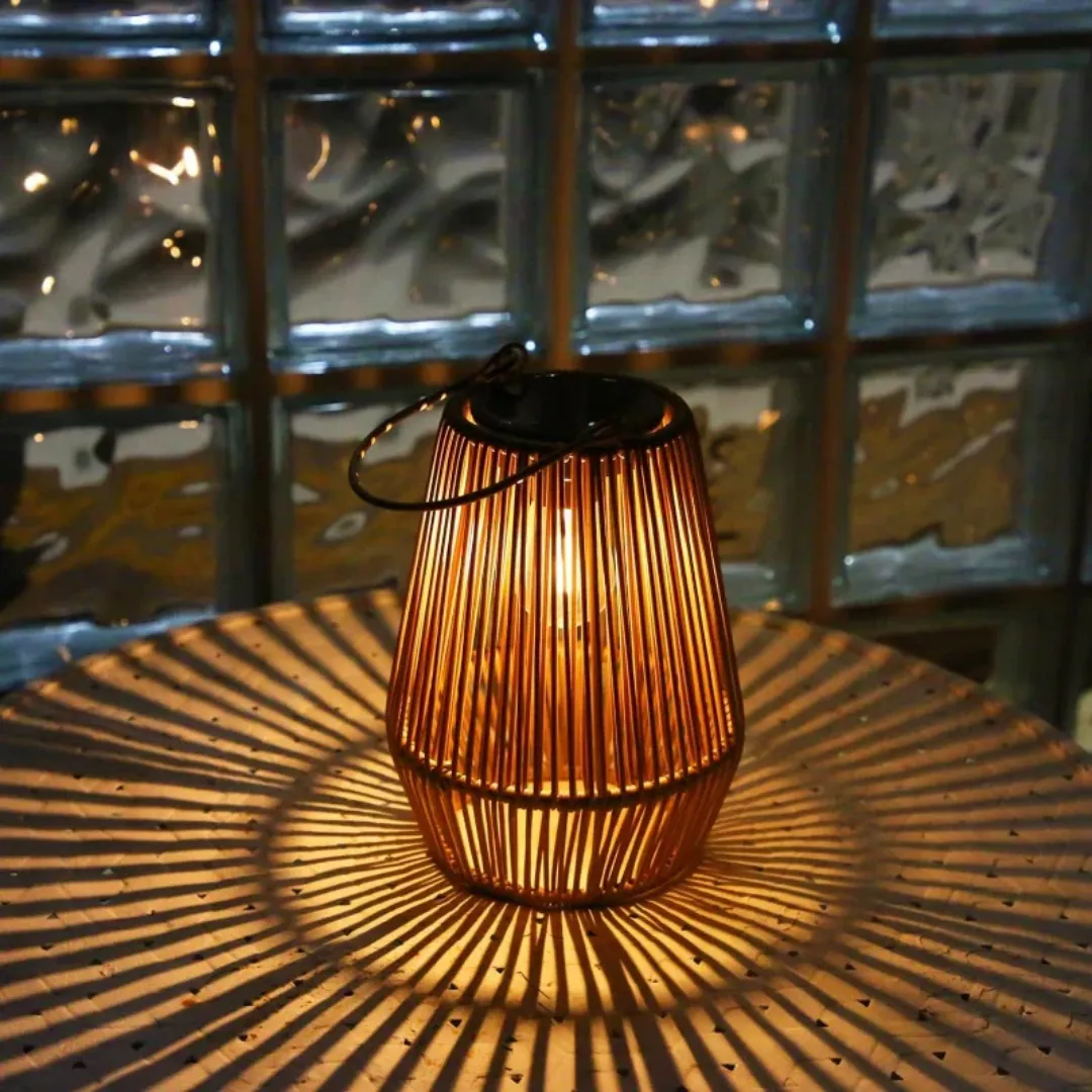 Handwoven Waterproof Solar Garden Lantern - SunWeave
