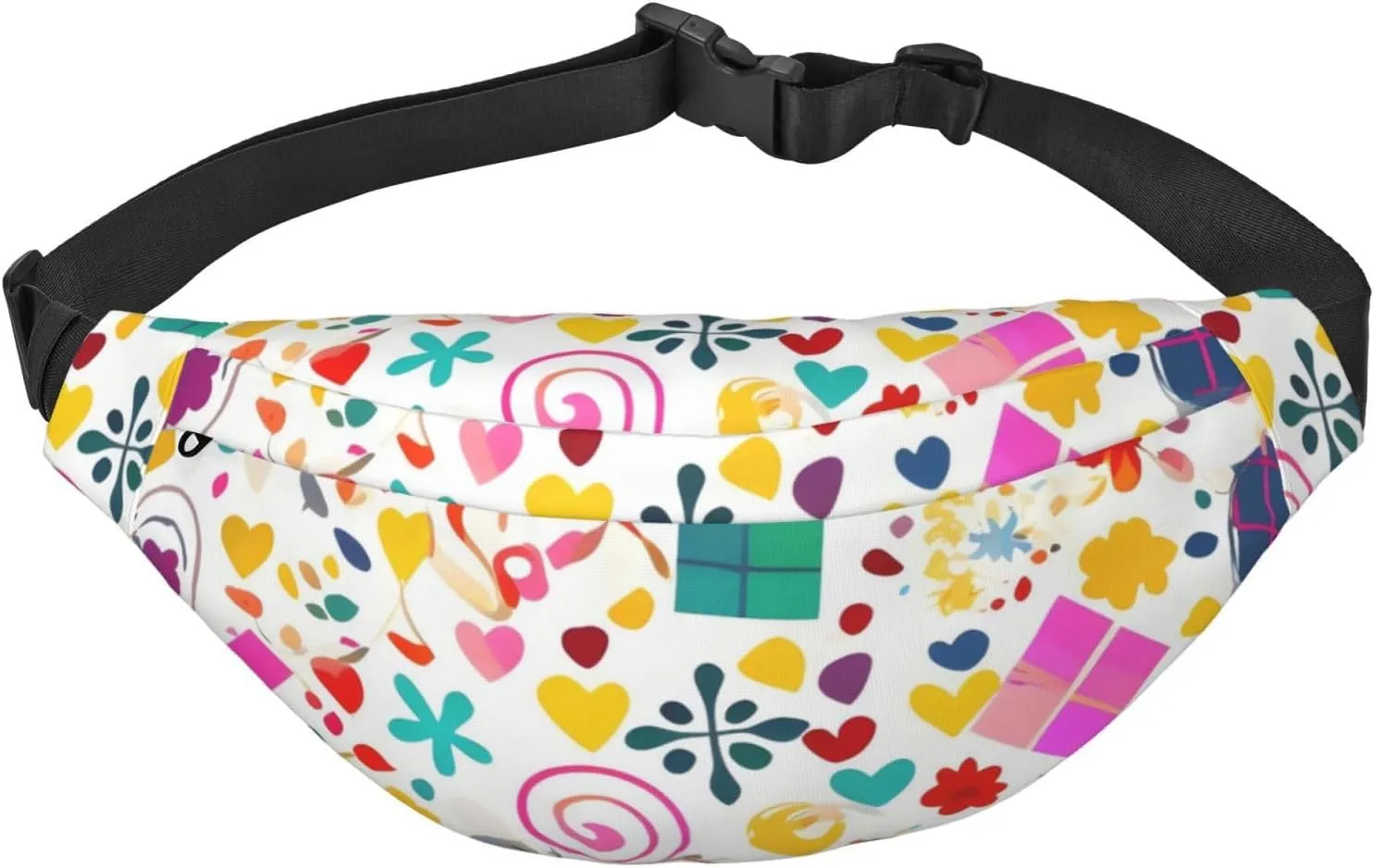 Happy Birthday Background Men'S And Women'S Waist Pack, Crossbody Bag With Adjustable Belt For Running, Traveling, Sports, Hiking