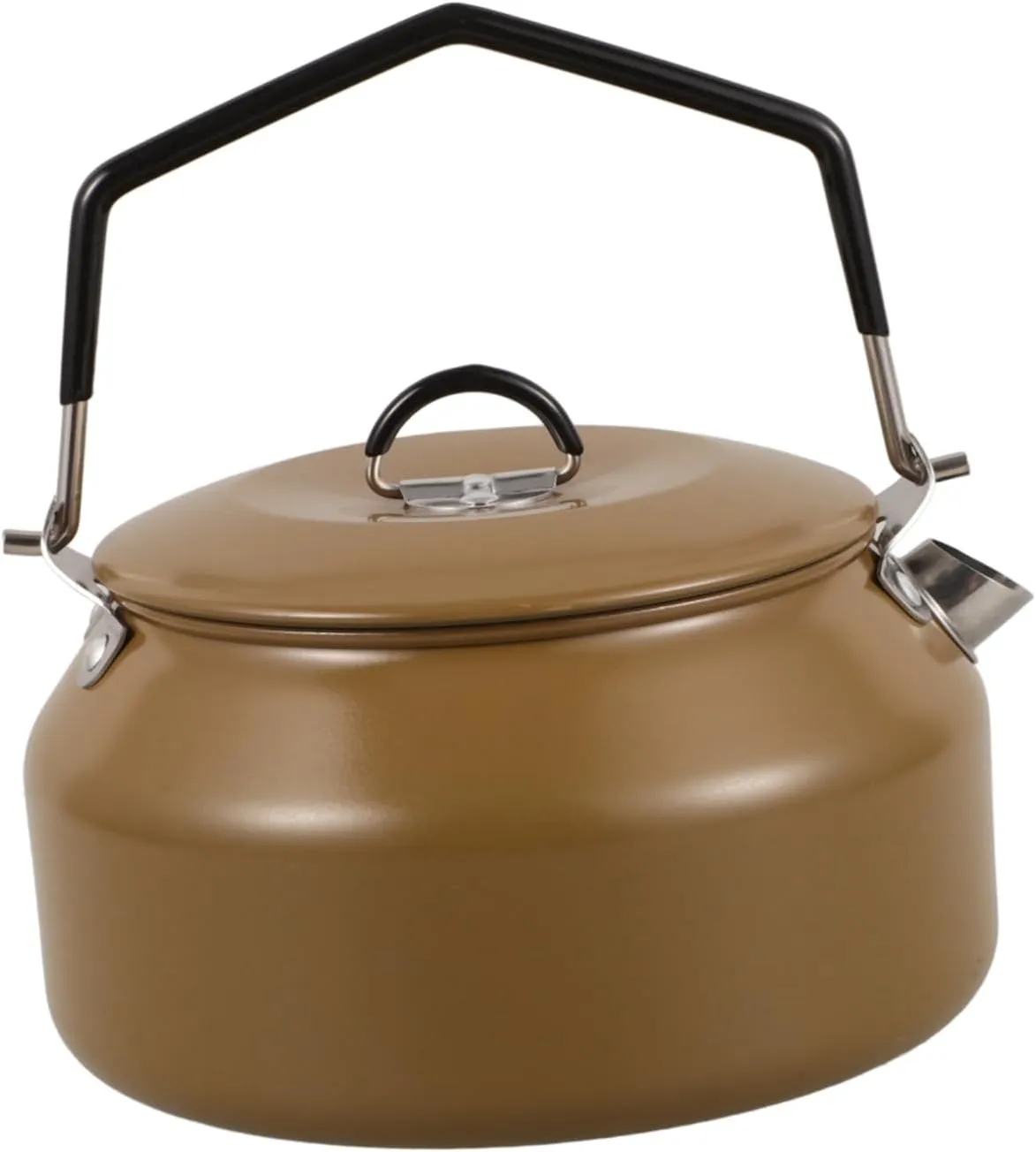 Happyyami Outdoor Camping Kettle Portable Tea Pot Stovetop Kettle Stainless Steel Perfect for Hiking and Traveling