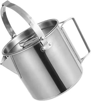Happyyami Portable Outdoor Coffee Pot Stainless Steel Kettle for Camping Fast Heating Teapot for Hiking Picnics and Travel Convenient Hanging Design for Efficient Use
