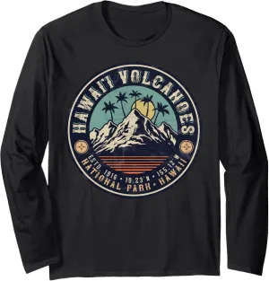 Hawaii Volcanoes National Park Islands Vintage Long Sleeve T-Shirt