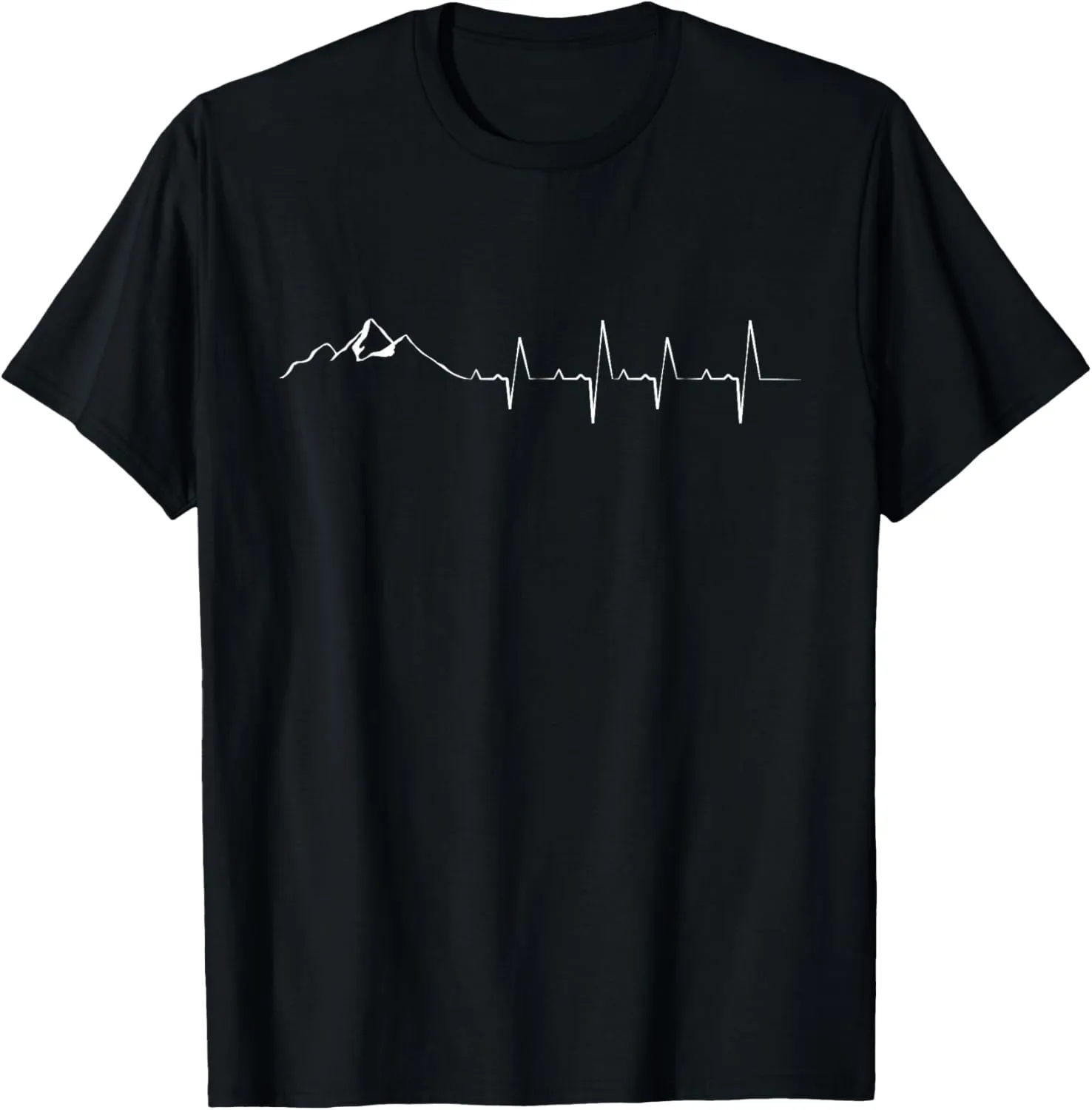 Heartbeat Mountain Hiking | Nature Trekking Funny Hiking T-Shirt