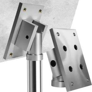 Heavy Duty Pole Dance Fixed Flange Plate for Slanted Ceilings, Angle Adjustable Pole Dance Aluminum Top Plate, Pole Dance Accessory for Different Angles of Plane Enhanced Safety & Stability