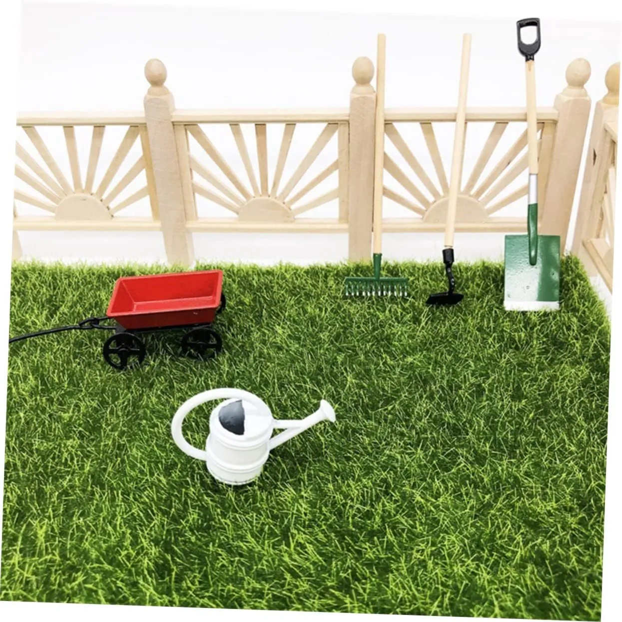 HEMOTON 4 Sets Mini Gardening Tool for Dollhouse Decor Micro Garden Accessories for Imagination and Creative Play Enhance Mini House Fairy Garden Scenes