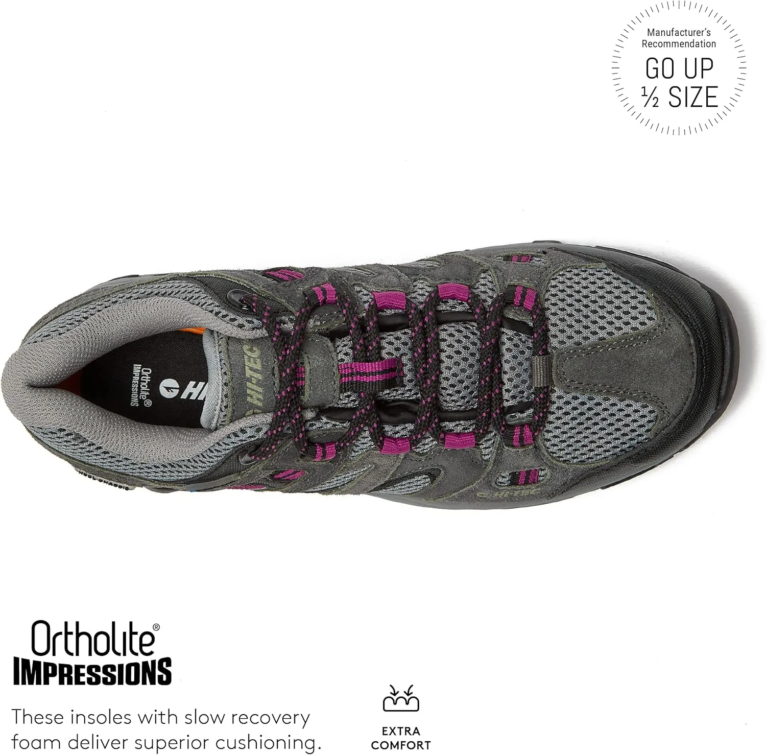 HI-TEC Apex Lite Low WP Waterproof Hiking Shoes for Women, Lightweight Breathable Outdoor Trekking and Trail Shoes