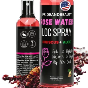Hibiscus and Aloe Vera Hair Growth Spray for Dreadlocks and Loose Hairstyles Hair Care Treatment – Hydrate Dry Damaged Hair