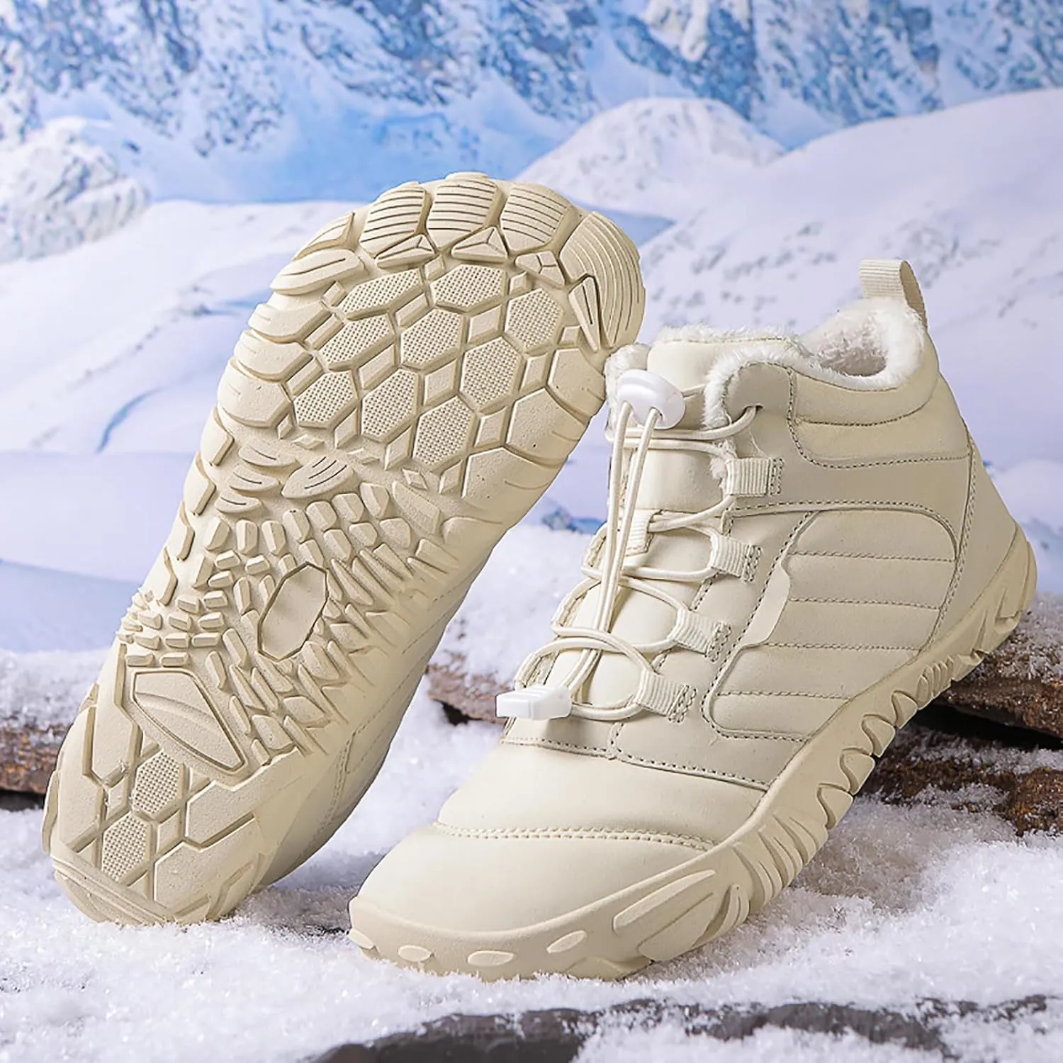 Hike Winter Footwear Barefoot Shoes Women Men, Outdoor Waterproof Slip Resistant Hiking Boots, 2024 Wide Toe Box Barefoot Shoes, Walking Sneaker