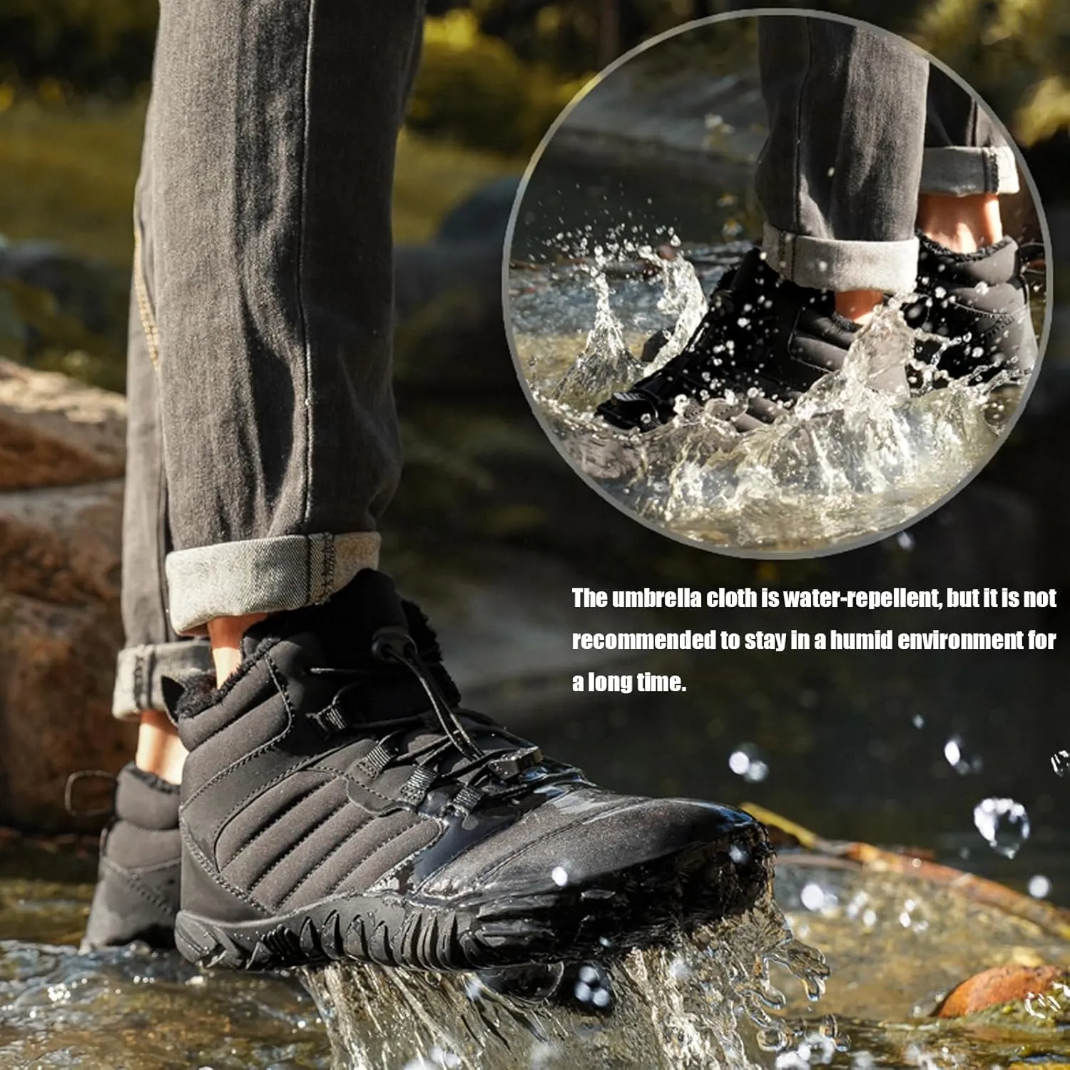 Hike Winter Footwear Barefoot Shoes Women Men, Outdoor Waterproof Slip Resistant Hiking Boots, 2024 Wide Toe Box Barefoot Shoes, Walking Sneaker