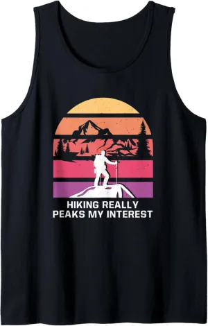 Hiking Peaks my Interest Hiker Wildlife Trail Outdoor Trip Tank Top