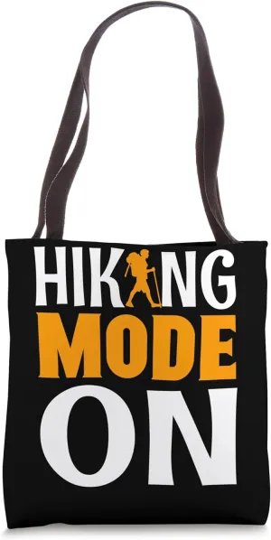 Hiking Saying, Mountain Lines, Alps Motif, Hiking. Tote Bag