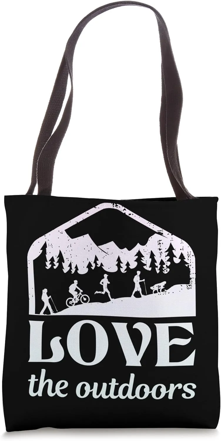 Hiking Saying, Mountain Lines, Alps Motif, Hiking. Tote Bag