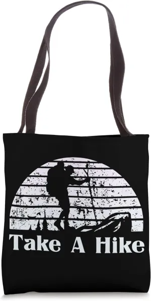 Hiking Saying, Mountain Lines, Alps Motif, Hiking. Tote Bag
