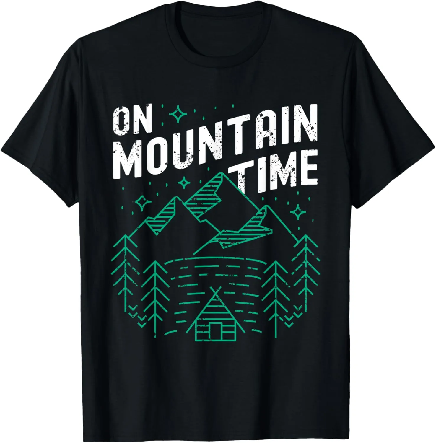 Hiking Wilderness Camping Nature Outdoor On Mountain Time T-Shirt