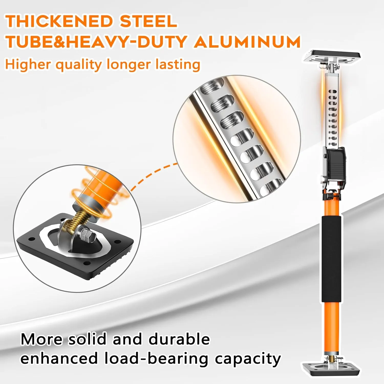 HOLOTHURIAN Cabinet Jack Support Pole, 15.8" - 23.6 inches Third Hand Tools Adjustable Support Pole, 3rd Hand Support System for Upper Cabinet Installation, 400 LB Capacity, 2-Pack