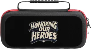 Honoring Our Heroes Portable Protective Shell Compatible with Switch Case Hard Travel Tote Bag with 20 Game Cartridges