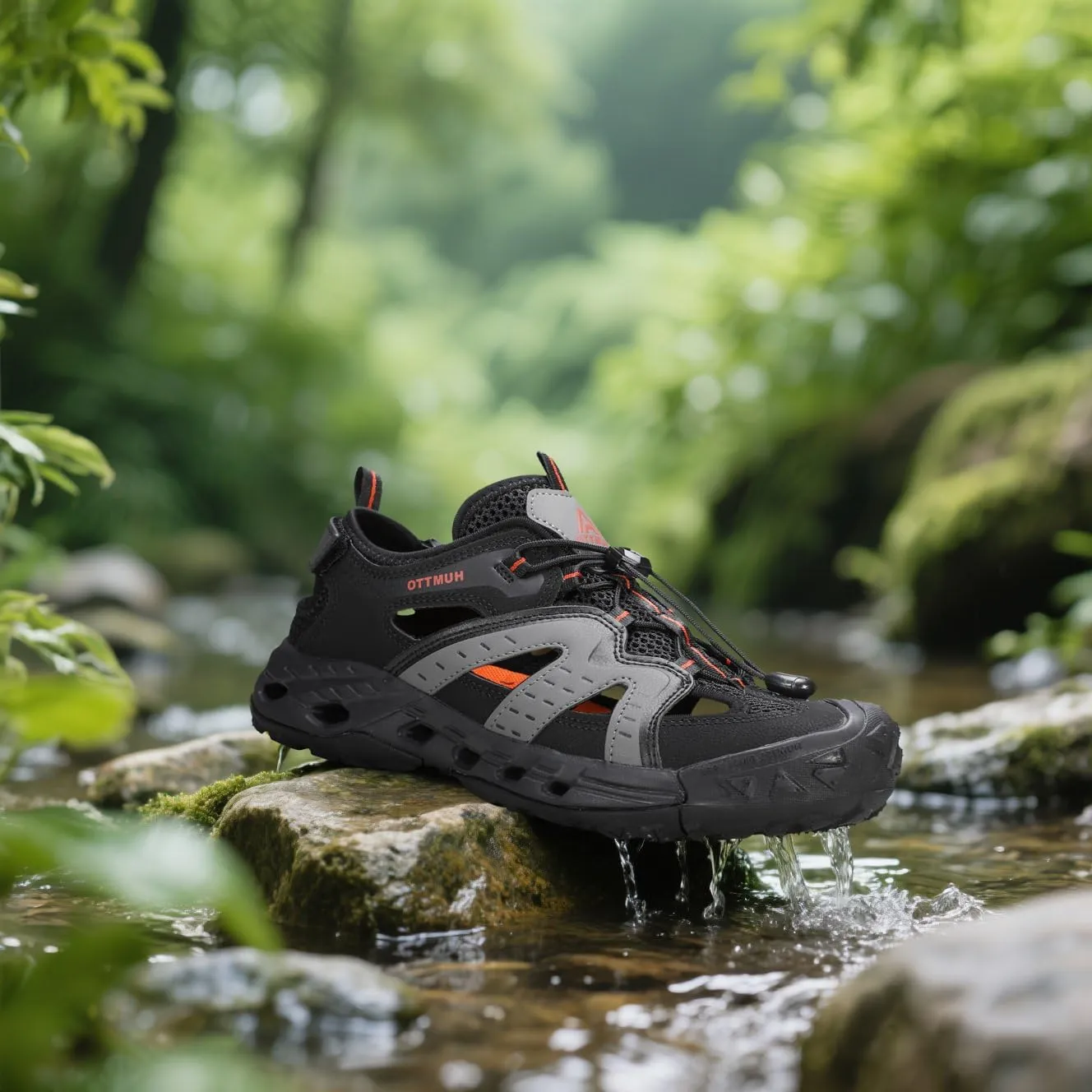 HUMTTO Women's Amphibious Closed Toe Hiking Sandals Quick-Dry Water Shoes Non-Slip Athletic Adjustable Outdoor Fisherman Summer Beach Walking Travel Sandals