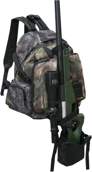 Hunting Backpack Outdoor Sports Gear Durable Hunting Pack with Bow and Rifle Carry System for Camping Hunting Hiking Climbing Fishing Camouflage Backpack,B,M