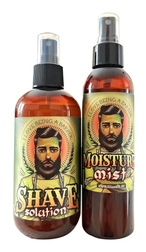 I-LOVE-BEING-A-BARBER-2 Step Shave System-Shave Solution 8oz-Afterhsave 6oz