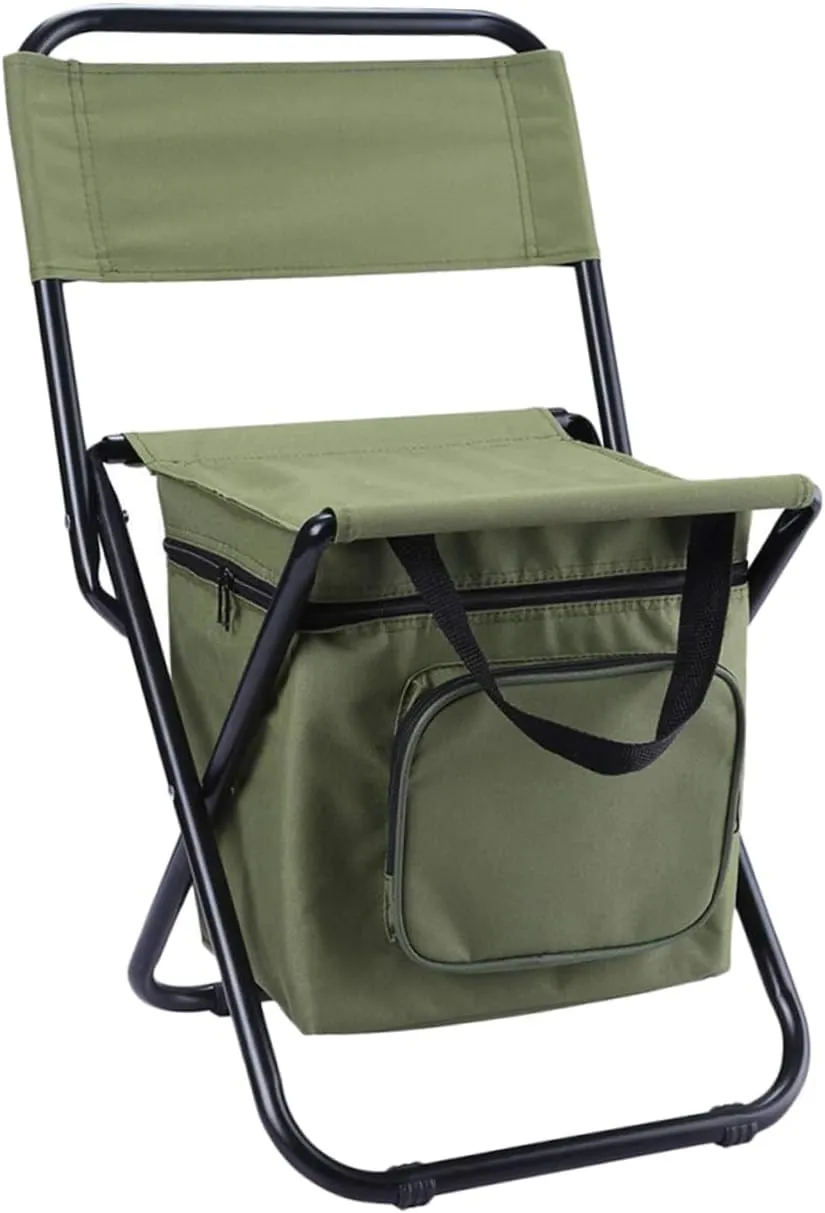 Ice Bag Chair Insulated Cooler Portable Folding Chair for Fishing Camping and Outdoor Activities Design Storage Bag for Essentials
