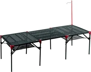 iClimb 2 Extendable Folding Table and 1 Pack Connecting Plates and 1 Lantern Hanger Bundle, Ultralight Compact for Many People Camping Backpacking Beach Concert BBQ Party