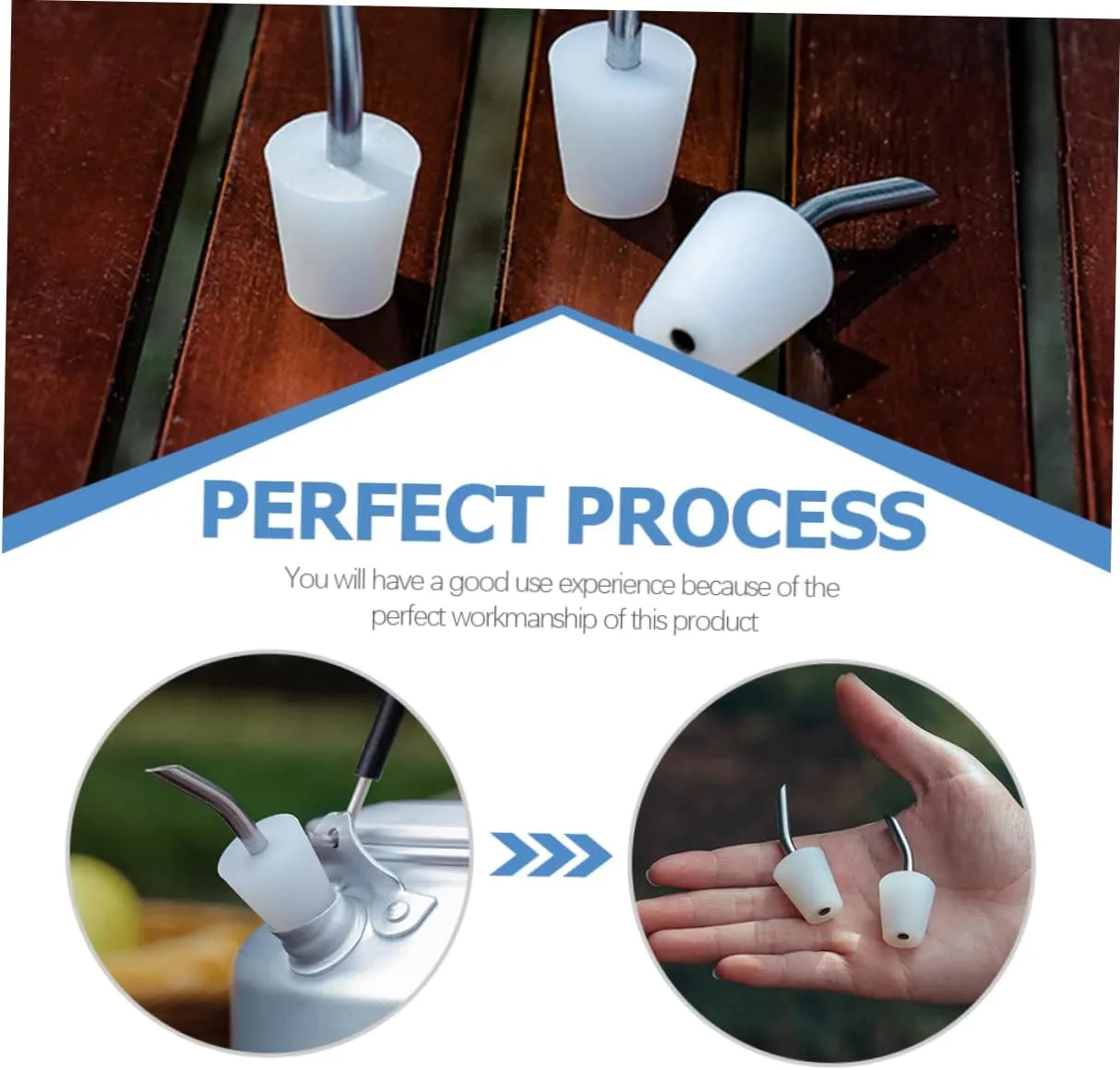 IMIKEYA 3pcs Stainless Steel Tea Kettle Extension Spout Portable Pourer for Camping Lightweight Easy to Install for Outdoor Use Prevents Spills Practical Design
