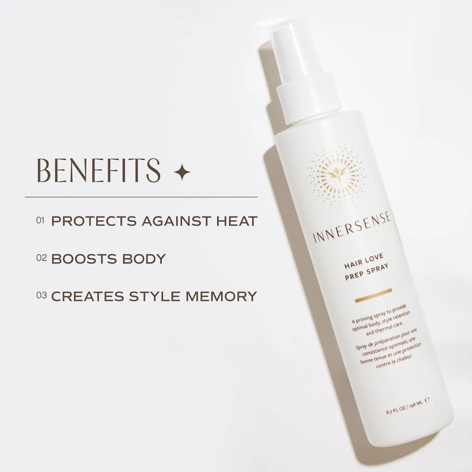 INNERSENSE Organic Beauty - Natural Hair Love Prep Spray For Body, Style Retention   Thermal Care | Non-Toxic, Cruelty-Free, Clean Haircare (Full Size, 6 fl oz | 198 ml)