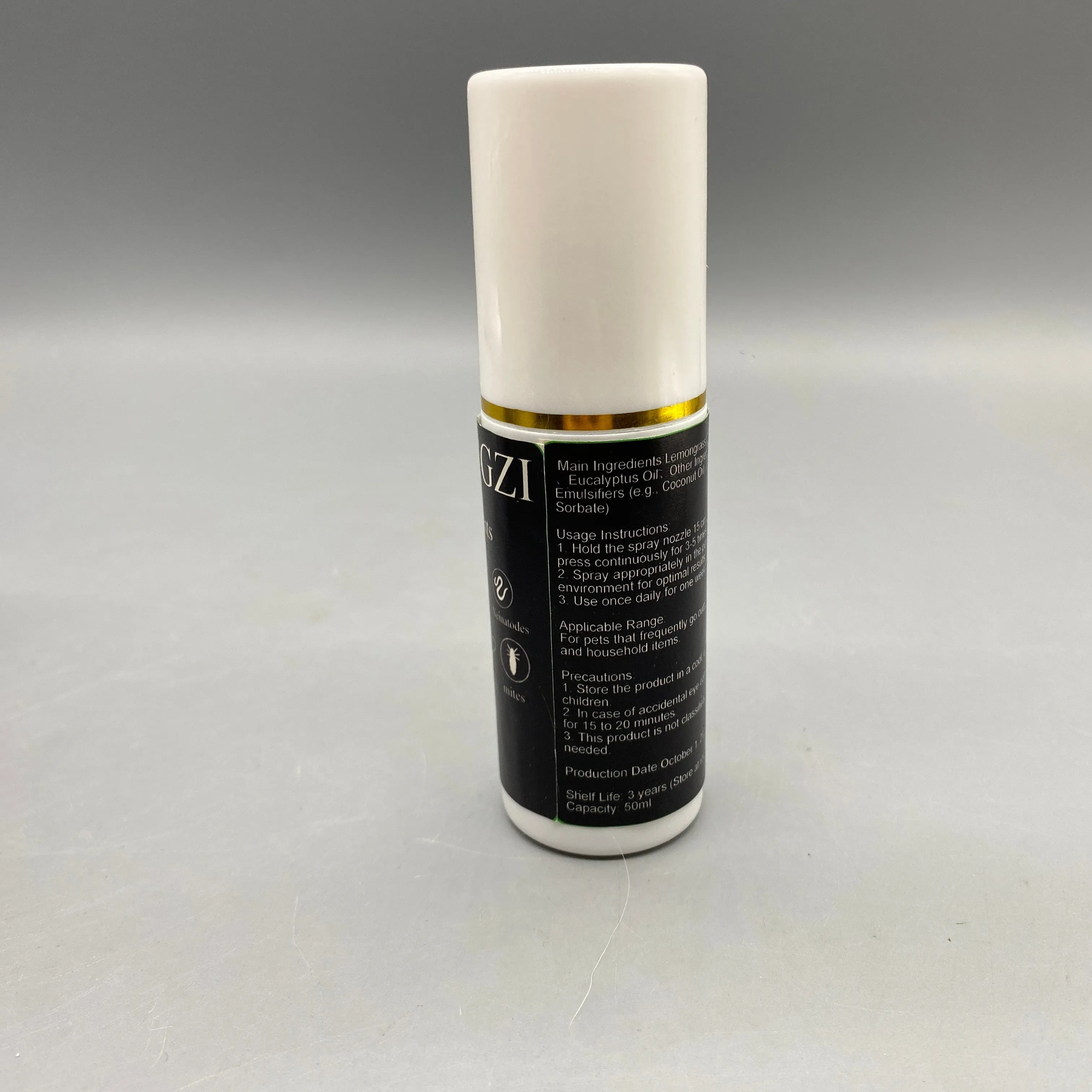 INPBCGZI Insect Repellent, 50ml, Natural Lemon Grass, Cedarwood, Eucalyptus Oils, Safe & Effective, Daily Use for Pest Prevention
