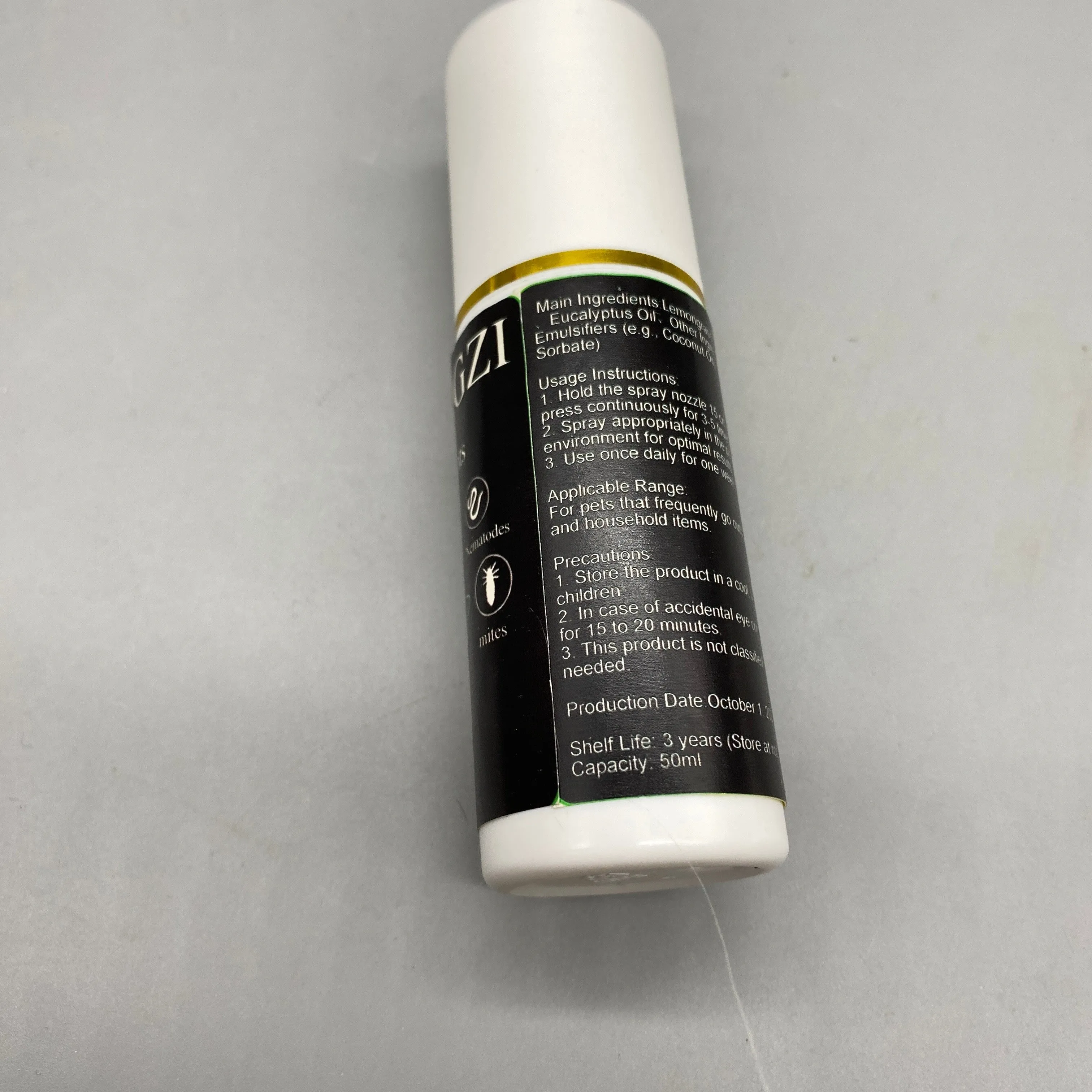 INPBCGZI Insect Repellent, 50ml, Natural Lemon Grass, Cedarwood, Eucalyptus Oils, Safe & Effective, Daily Use for Pest Prevention