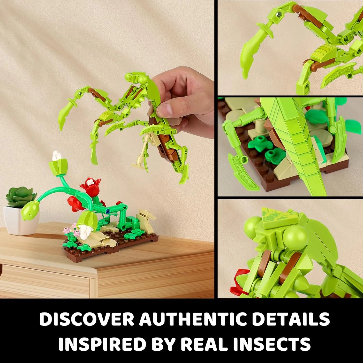 Insect Collection Building Set, Compatible with Lego Insects Animals, Flowers Butterfly Mantis Beetle Dragonfly for Nature Decor, Ideas Bug Toy for Adults Boys Girls (815 PCS)