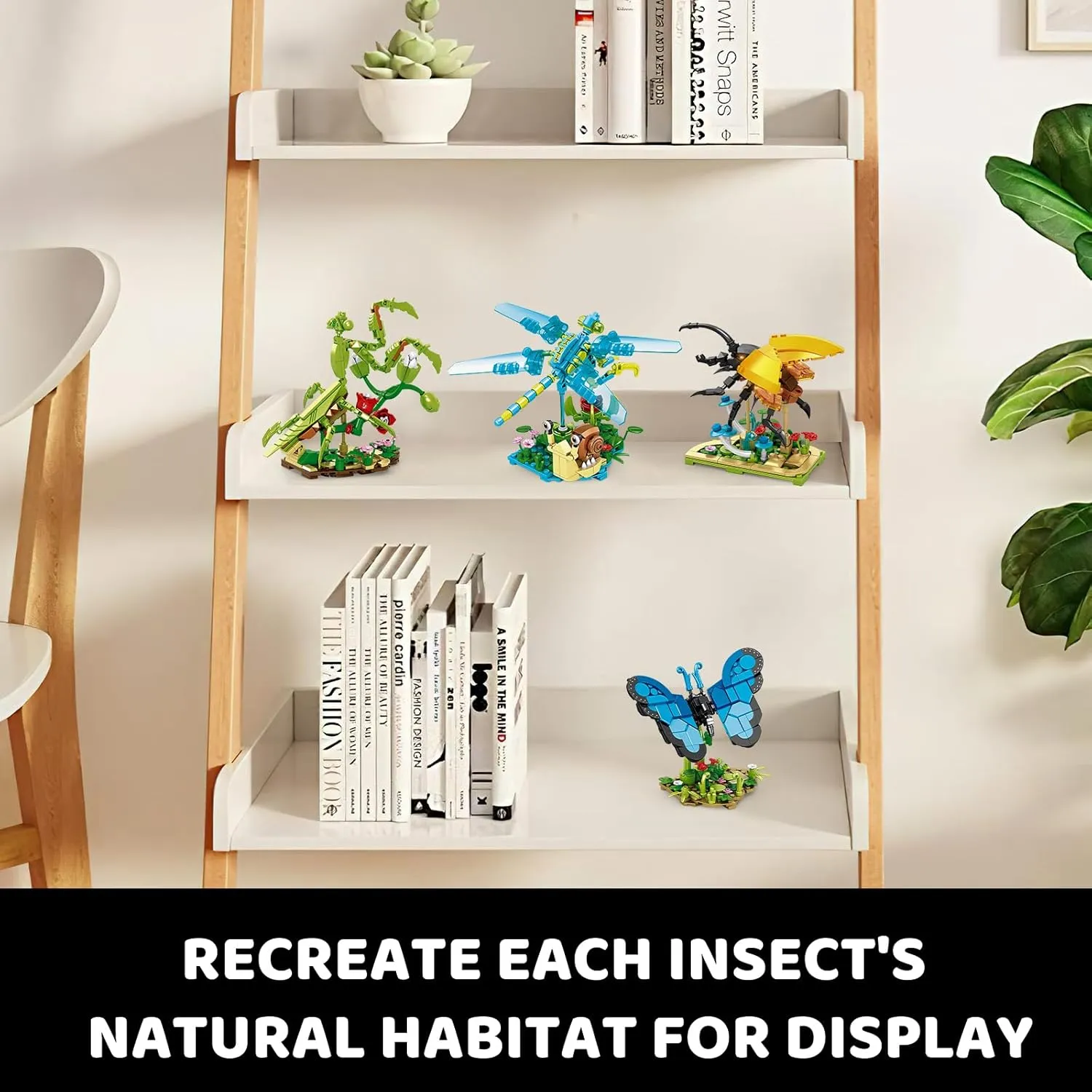 Insect Collection Building Set, Compatible with Lego Insects Animals, Flowers Butterfly Mantis Beetle Dragonfly for Nature Decor, Ideas Bug Toy for Adults Boys Girls (815 PCS)