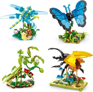 Insect Collection Building Set, Compatible with Lego Insects Animals, Flowers Butterfly Mantis Beetle Dragonfly for Nature Decor, Ideas Bug Toy for Adults Boys Girls (815 PCS)