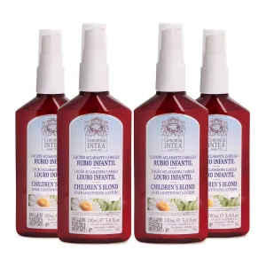 Intea Camomila Hair Lightener For Kids Spray for Naturally Lightening Hair, Chamomile Extract, 3.4 Oz (4 Pack), Child-Friendly Formula, No Bleach or Ammonia, Works on All Hair Types