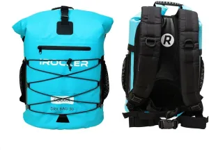 iROCKER Insulated Backpack Cooler & Dry Bag - 30L Leakproof, Collapsible, Fits 24 Cans, 18 Bottles | Adjustable, Padded Straps for Beach, Camping, Boating