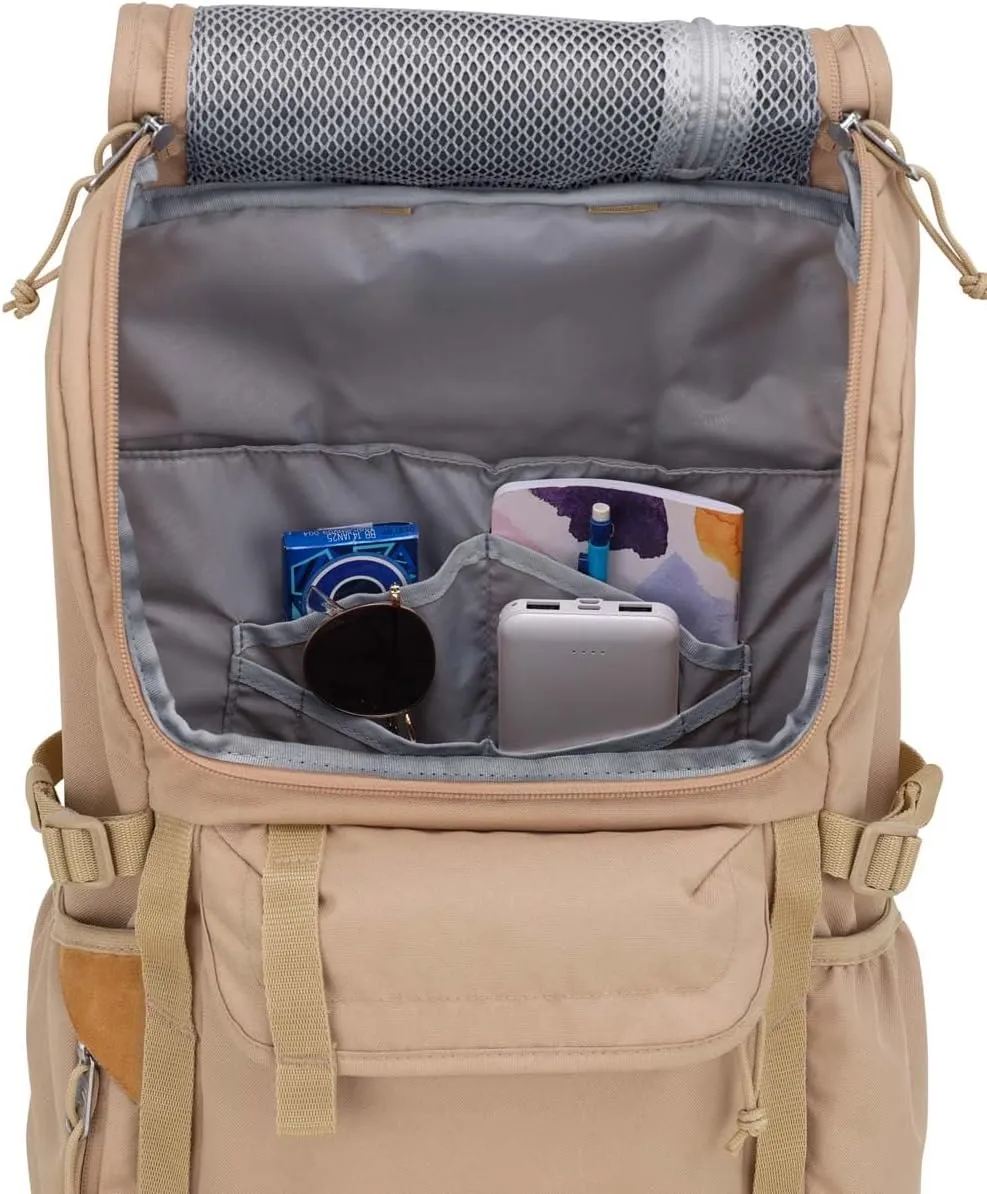 JanSport Hatchet Backpack – 15-inch Padded Laptop Compartment, Dual Water Bottle Pockets, Side Compression Straps, Travertine