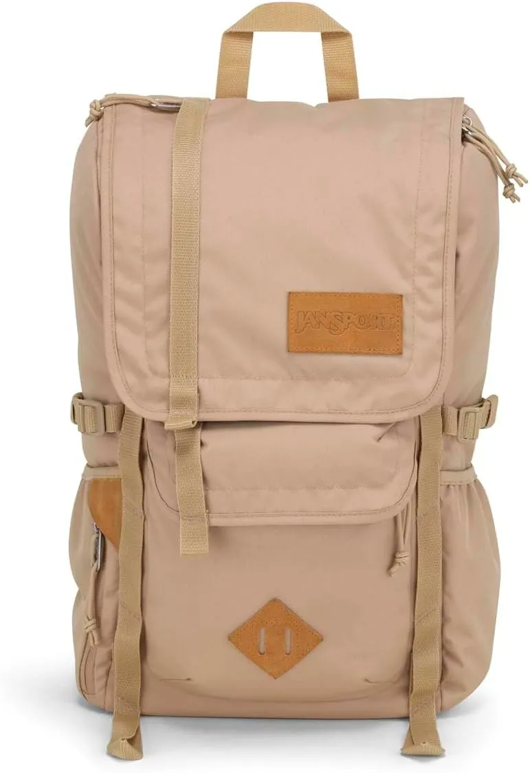 JanSport Hatchet Backpack – 15-inch Padded Laptop Compartment, Dual Water Bottle Pockets, Side Compression Straps, Travertine